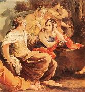Parnassus or Apollo and the Muses (detail) VOUET, Simon